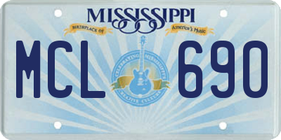 MS license plate MCL690