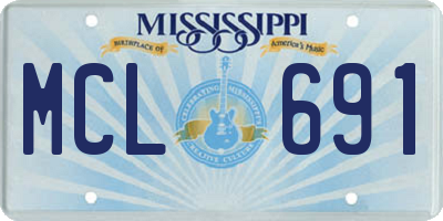 MS license plate MCL691