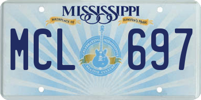 MS license plate MCL697