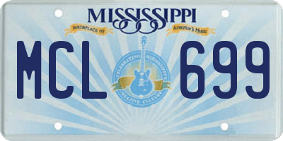 MS license plate MCL699