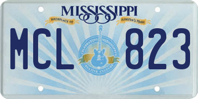 MS license plate MCL823