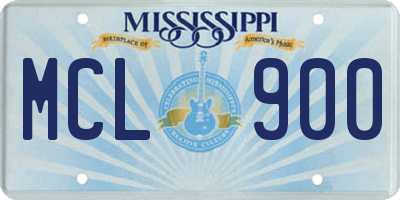 MS license plate MCL900