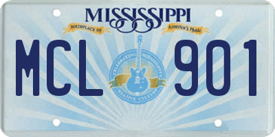MS license plate MCL901