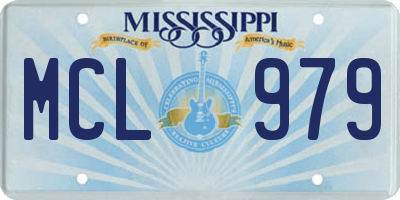 MS license plate MCL979