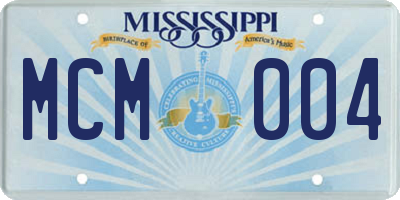 MS license plate MCM004