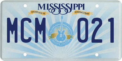 MS license plate MCM021