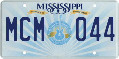 MS license plate MCM044