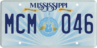 MS license plate MCM046