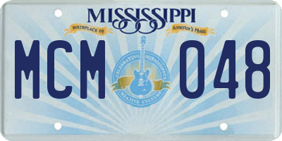 MS license plate MCM048