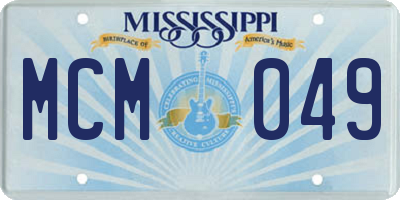 MS license plate MCM049