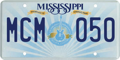 MS license plate MCM050