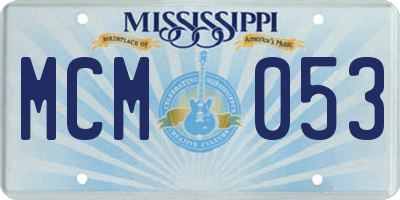 MS license plate MCM053