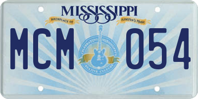 MS license plate MCM054