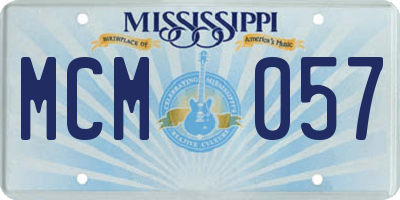 MS license plate MCM057