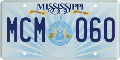 MS license plate MCM060