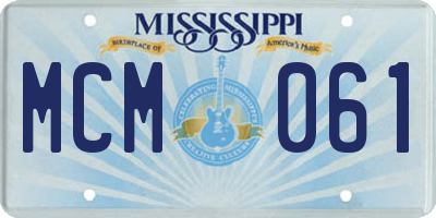 MS license plate MCM061