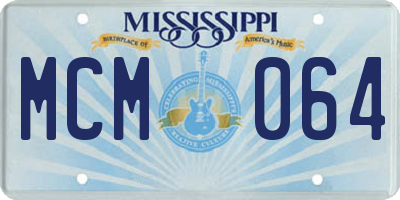 MS license plate MCM064