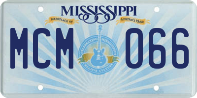 MS license plate MCM066