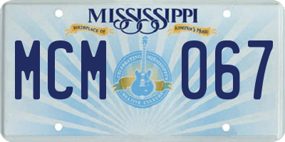 MS license plate MCM067