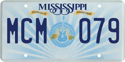 MS license plate MCM079