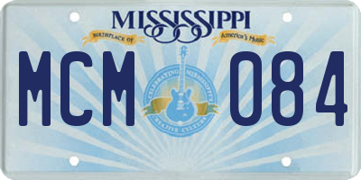 MS license plate MCM084