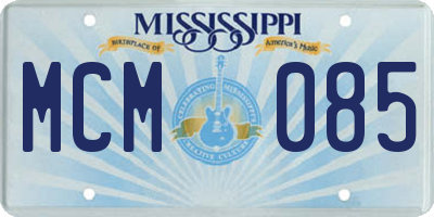 MS license plate MCM085