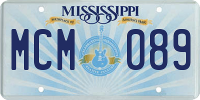 MS license plate MCM089