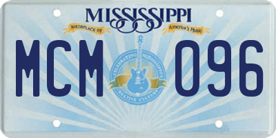 MS license plate MCM096