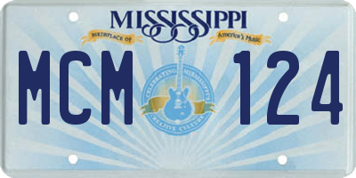 MS license plate MCM124