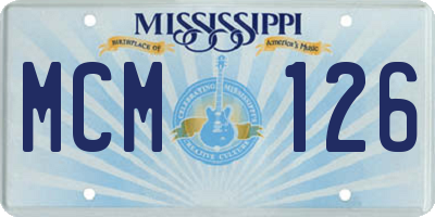 MS license plate MCM126
