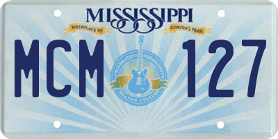 MS license plate MCM127