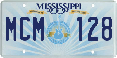 MS license plate MCM128