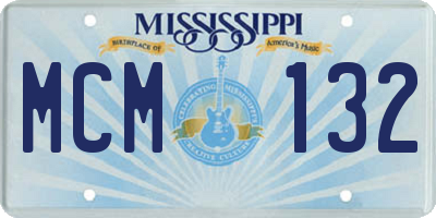 MS license plate MCM132