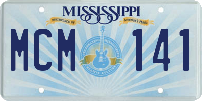MS license plate MCM141
