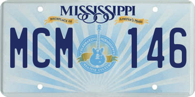 MS license plate MCM146