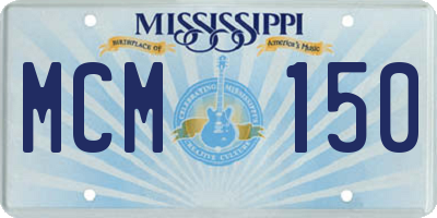 MS license plate MCM150