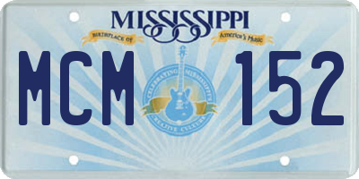 MS license plate MCM152