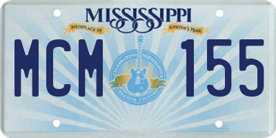 MS license plate MCM155