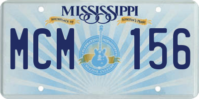 MS license plate MCM156