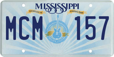 MS license plate MCM157