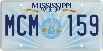 MS license plate MCM159