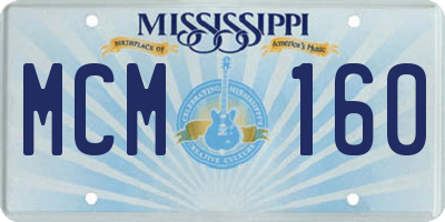 MS license plate MCM160