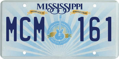 MS license plate MCM161