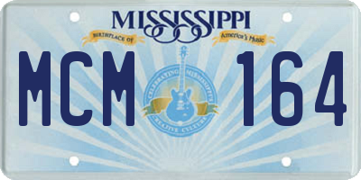 MS license plate MCM164