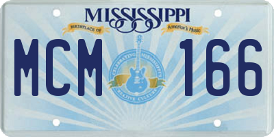 MS license plate MCM166