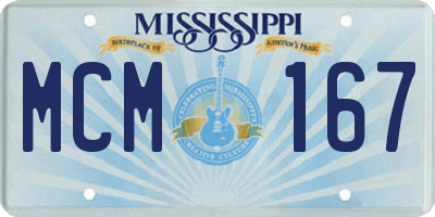 MS license plate MCM167