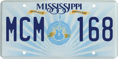 MS license plate MCM168
