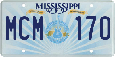 MS license plate MCM170