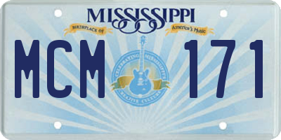 MS license plate MCM171