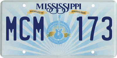 MS license plate MCM173